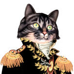 Kočičí královský portrét