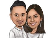 Caricatura de casal a partir de foto