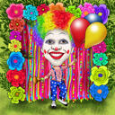 Cirkus clown kostym tecknad