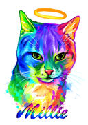 Memorial+Portrait+of+Owner+with+Pets+from+Photos+in+Watercolor+Style