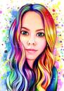 Portrait à l'aquarelle d'une personne