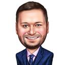 Insurance Agent Caricature - Thumbs Up