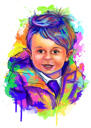 Akvareļa varavīksnes portrets no fotoattēliem