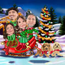 Corporate Christmas Caricature from Photo