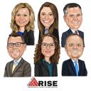 Dibujo de caricatura del grupo empresarial