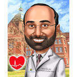 Desenho de Cardiologista Médico