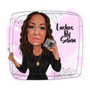 Business Woman Logo Caricature