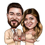 Sevgililer Günü Kalp El Karikatür Hediyesi