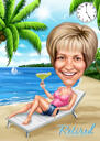 Wine Lover Gift Caricature from Photos