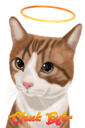 Bemærkelsesværdig Cat Portrait Cartoon fra Photos in Color Style