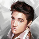 Karikatura celebrit Superstar v barevném stylu z fotografií s pozadím