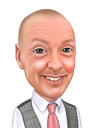 Custom Insurance Themed Caricature of Person in Colored Style