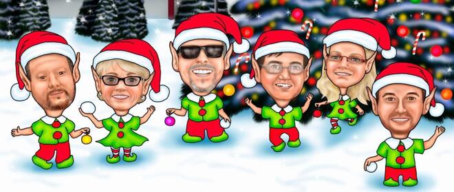Christmas Group Caricature