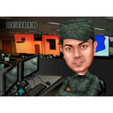 Retired from Military Caricature