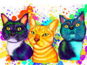 Aquarellportr%C3%A4t+einer+Regenbogenkatze