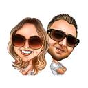 Digitale Pärchenkarikatur als Geschenk nach Foto
