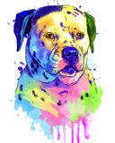 Peinture+de+chien+aquarelle+avec+nom