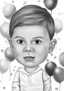 Bebek Çocuk 2 Yaşında Karikatür Fotoğraftan Doğum Günü Hediyesi