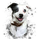 Caricature de chien à l'aquarelle d'après photo