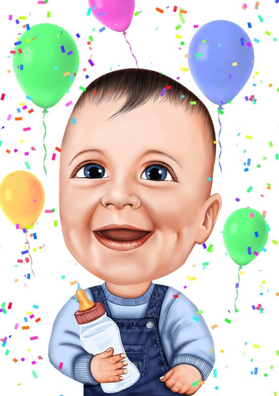 happy kid cartoon birthday