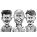 Mukautettu työryhmän karikatyyri