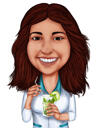 Nurse Caricature from Photos in Colored Style