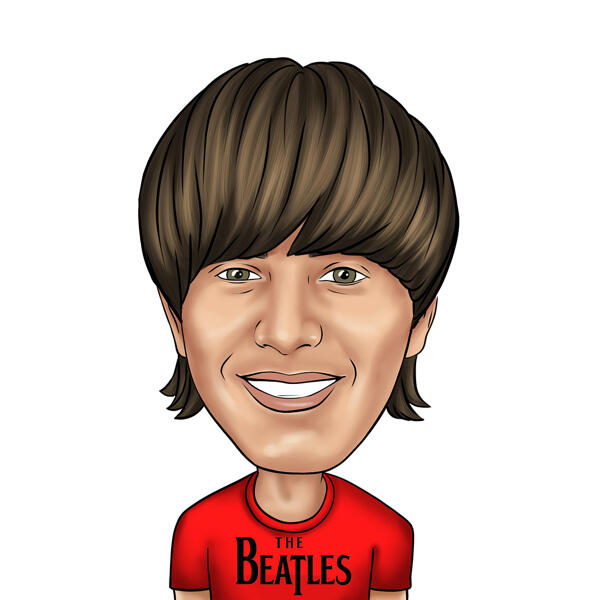 Beatles-karikatyyri: digitaalista taidetta valokuvasta