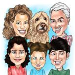 Exaggerated Family Caricature