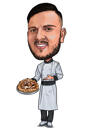 شعار الشيف كاريكاتير الطبخ