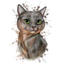 Portrait cadeau pour amoureux des chats