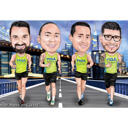 Jooksurühma karikatuur