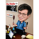 Labor Day Caricature with Custom Background
