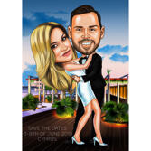 Save the Date Couple Drawing
