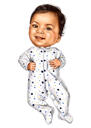 Full Body Toddler Cartoon from Photos in Colored Style
