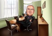 Lielā bossa karikatūra no fotoattēla