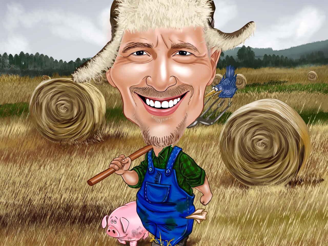 farmer with a pitchfork Stock Vector Image & Art - Alamy