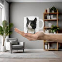 Taza personalizada con retrato de gato en caricatura para regalo de amantes de las mascotas