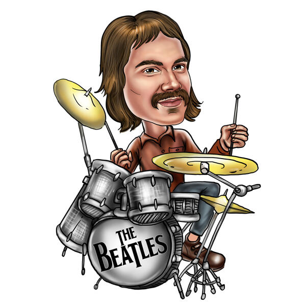 Caricature des Beatles : Légende du batteur
