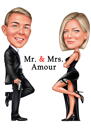 Mr. & Mrs. Caricature Portrait