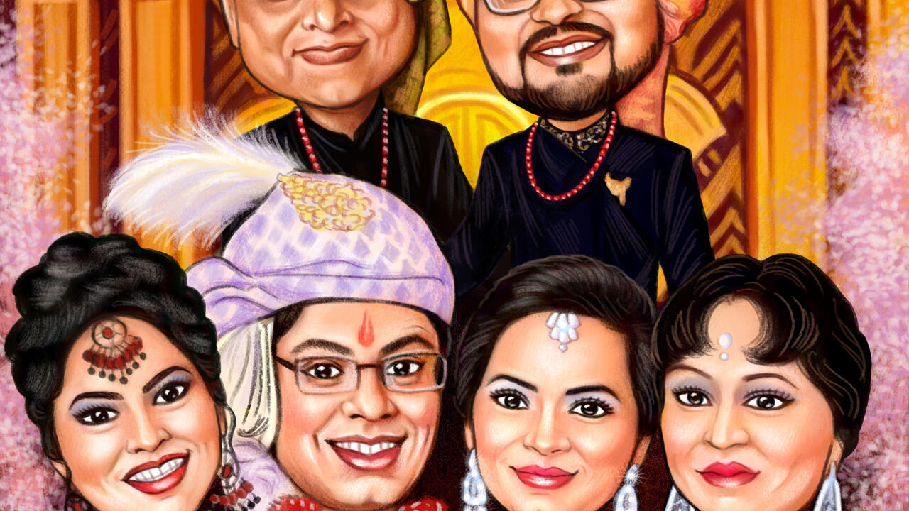 dibujo de boda india