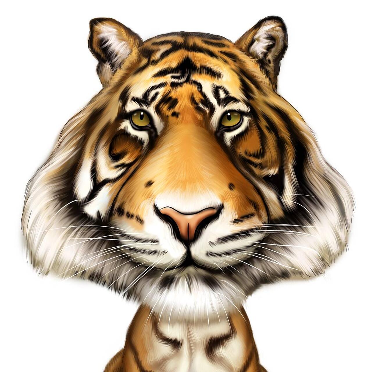 Tiger 🐅 in 2023  Animal portraits art, Big cats art, Tiger artwork