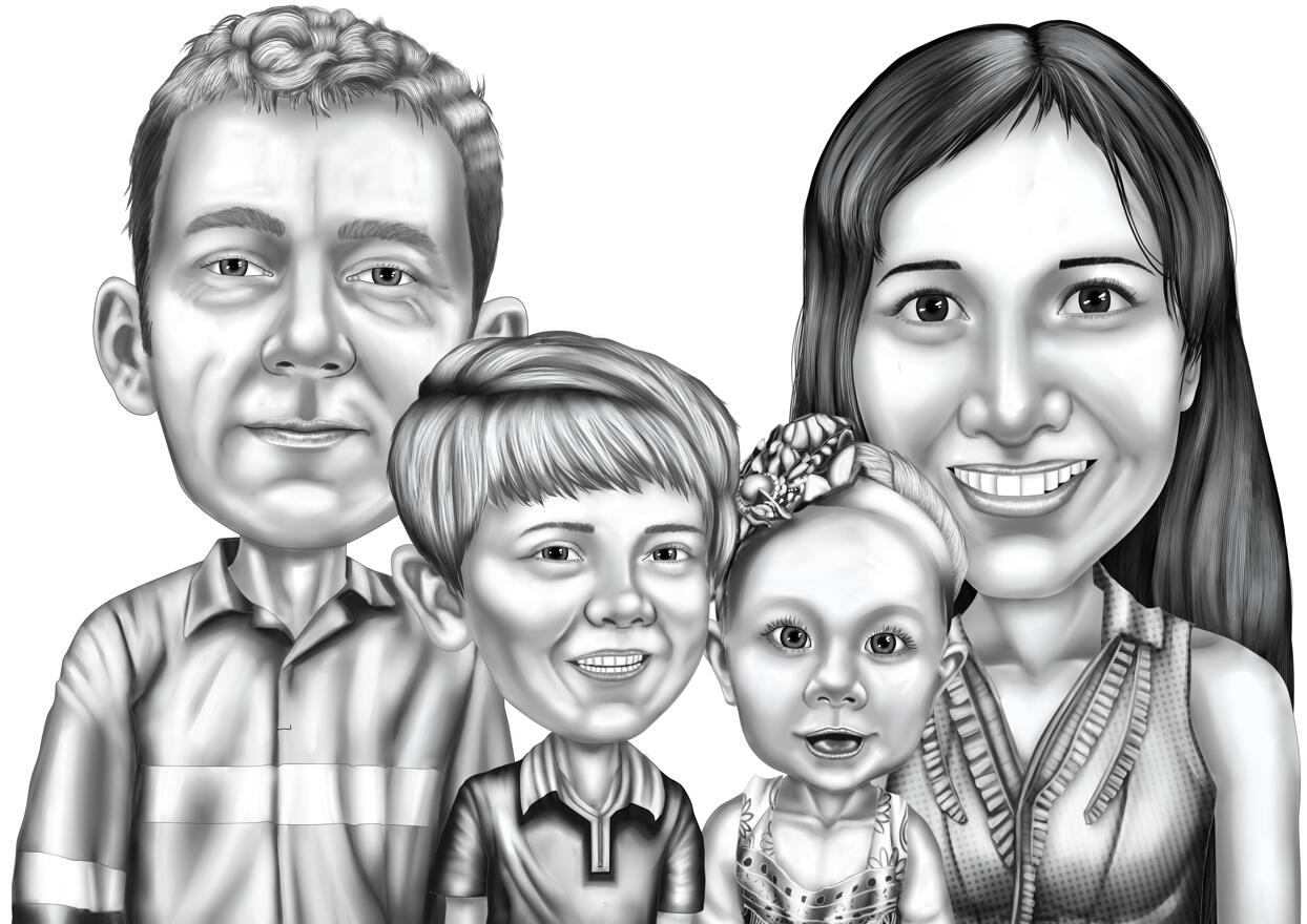 Hand-drawn Sketch Of A Family Of Four PNG Images | PSD Free Download -  Pikbest