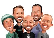 Exaggerated Group Caricature