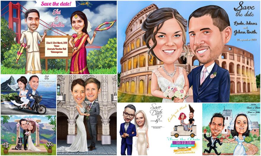Save the Date Caricature
