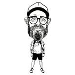 Full Body Outline Cartoon Portrait from Photo