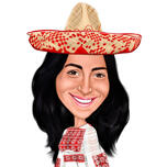 Mexican Style Outfit Caricature