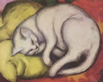 19. "Den vita katten" av Franz Marc (1912)-0