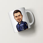 Custom Police Mug with Officer Caricature