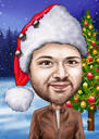 New Year Caricature: Digital Card Gift
