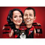 Casal com Cachecol Esportivo